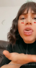 TS eats her own cum