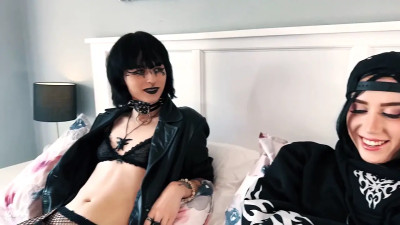 Goth Girl Having Fun