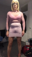 Crossdresser skirt bulge