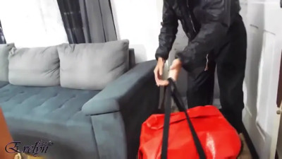 Hot Evelyn Frazao gets dicked down on couch