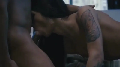 Tanned tranny ass eaten and fucked in her expensive apartment