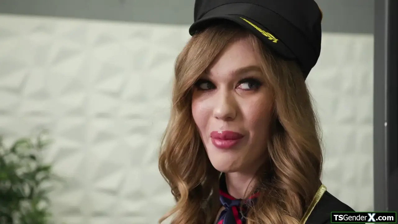 Watch Shemale flight attendant is anal fucked Shemale Porn Videos | TranSexBig.